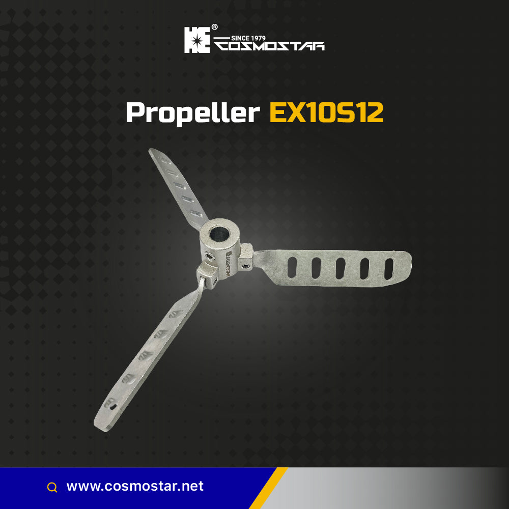Cosmostar EX10S12 10 inches Expandable Stainless Steel Agitator Mixing Blade Compatible with 0.47โ /12mm Shaft