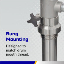 COSMOSTAR P0201 2" 2:1 55 Gallon Pneumatic Piston Transfer Pump (Stainless Steel, 55 Gallon Type)