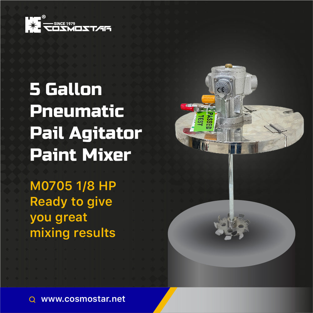 M0705 Round Cover 5 Gallon Pneumatic Pail Agitator