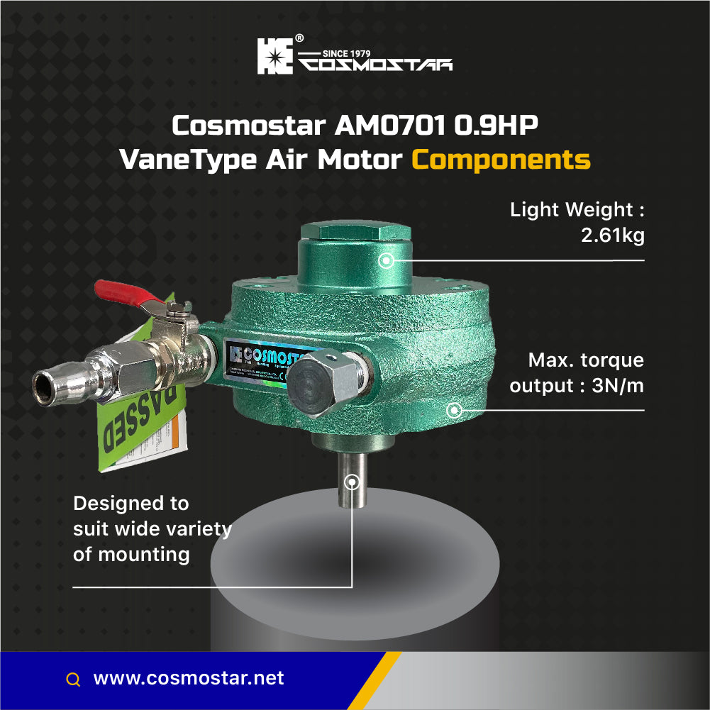 COSMOSTAR AM0701 0.9 HP VaneType Air Motor