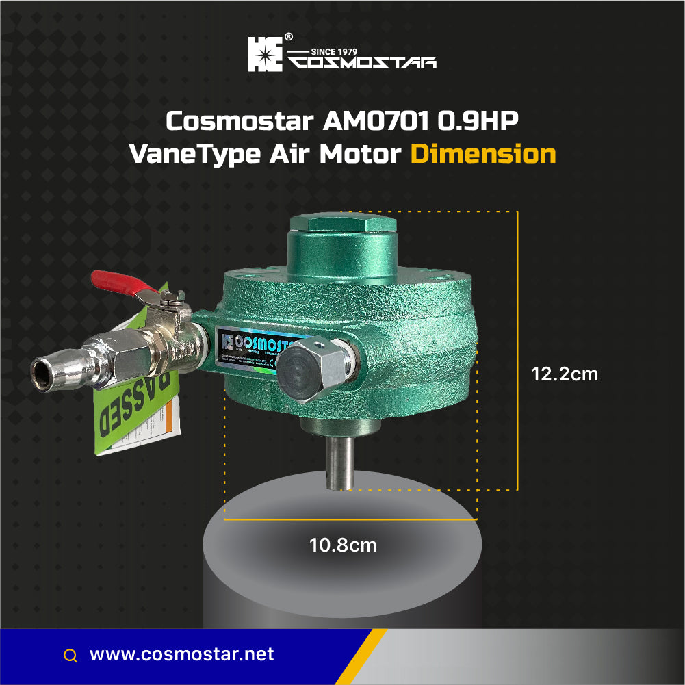 COSMOSTAR AM0701 0.9 HP VaneType Air Motor