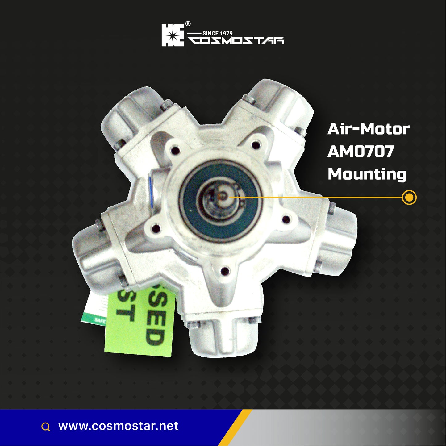 COSMOSTAR AM0707 1/2HP Radial Five-Piston Air Motor