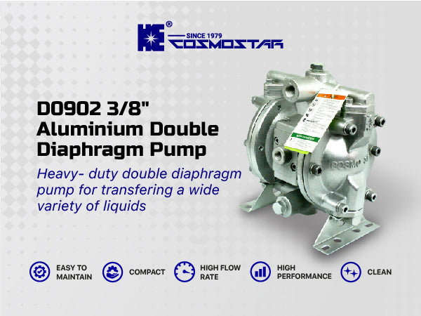 COSMOSTAR D0902 3/8" Double Diaphragm Transfer Pump