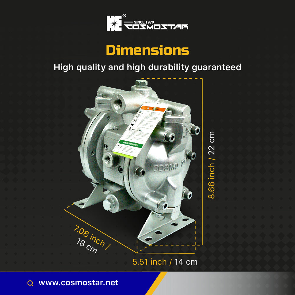 COSMOSTAR D0902 3/8" Double Diaphragm Transfer Pump