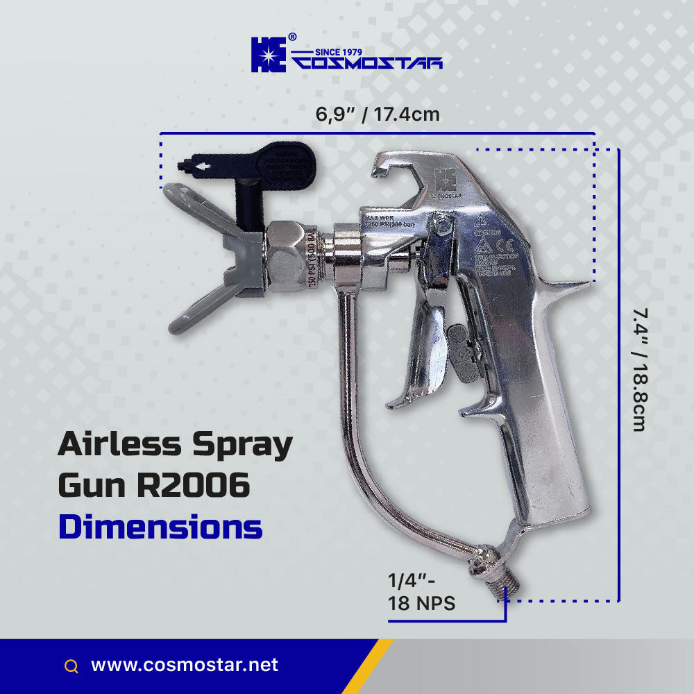 Cosmostar R2006 Silver Airless Paint Spray Gun