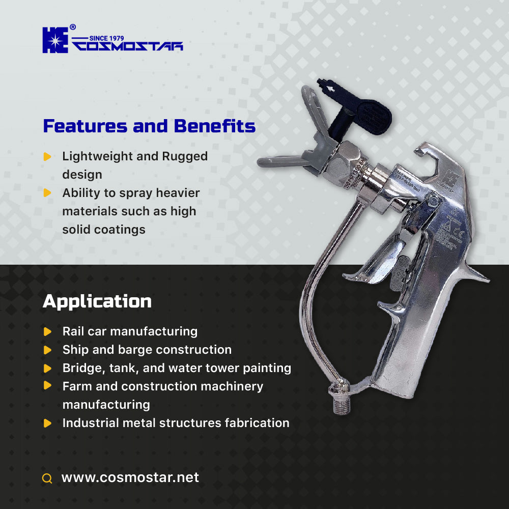 Cosmostar R2006 Silver Airless Paint Spray Gun