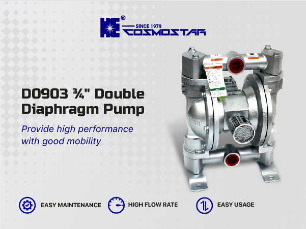 COSMOSTAR D0903 3/4" Double Diaphragm Transfer Pump