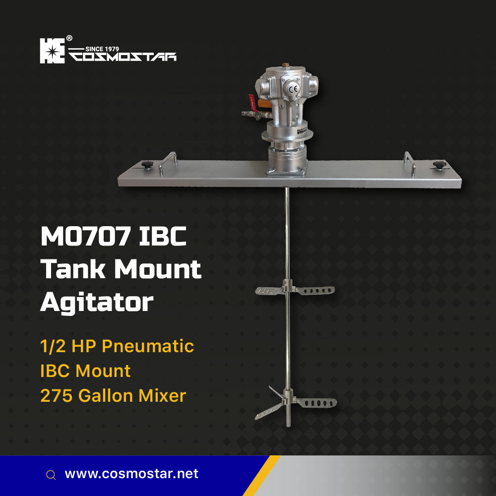 COSMOSTAR M0707 with Gear Box 3:1 Pneumatic Agitator for  IBC Mount for IBC Tank