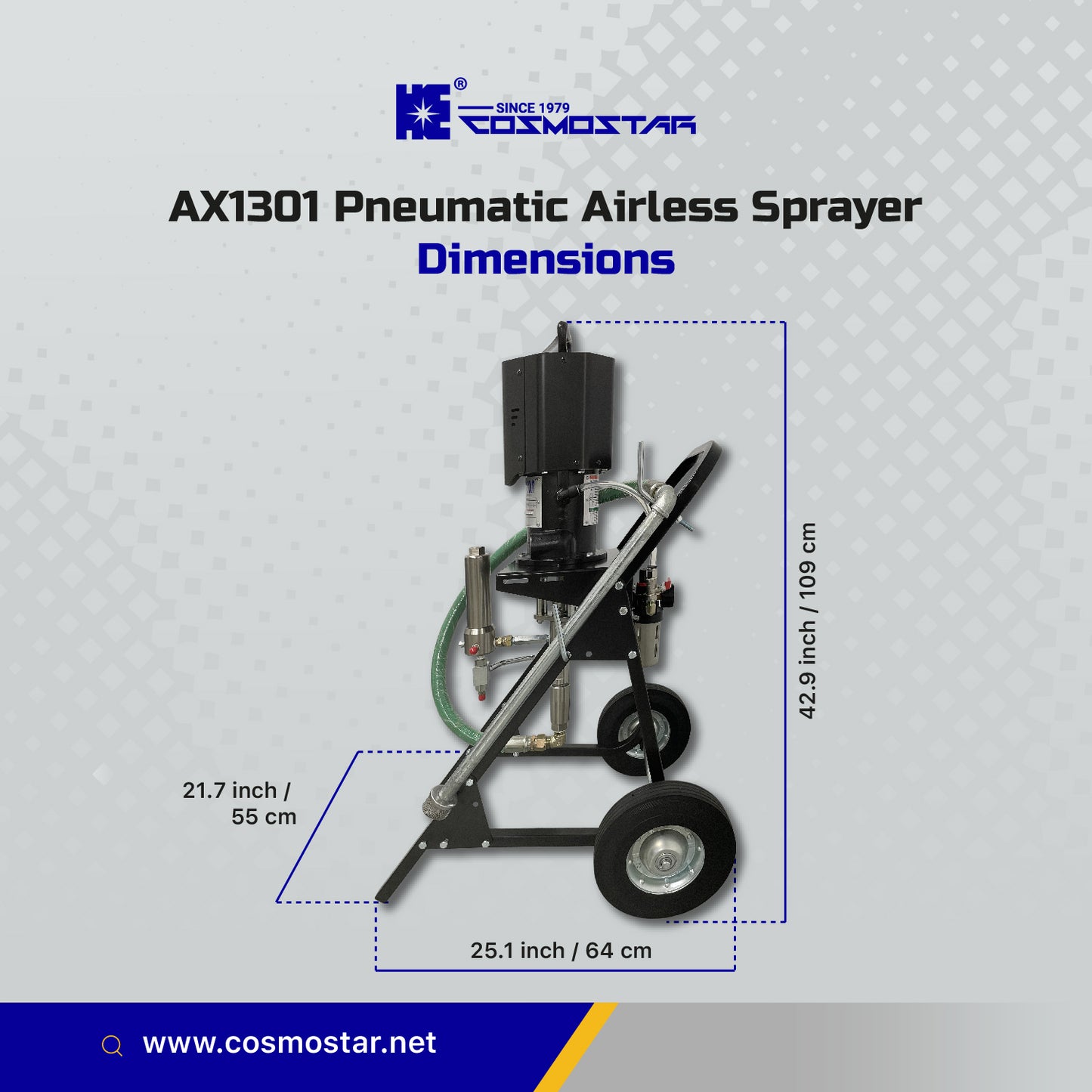 COSMOSTAR AX1301 46:1 Pneumatic Airless Sprayer