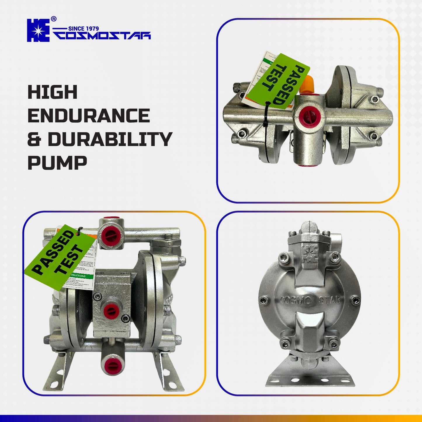 COSMOSTAR D0902 3/8" Double Diaphragm Transfer Pump