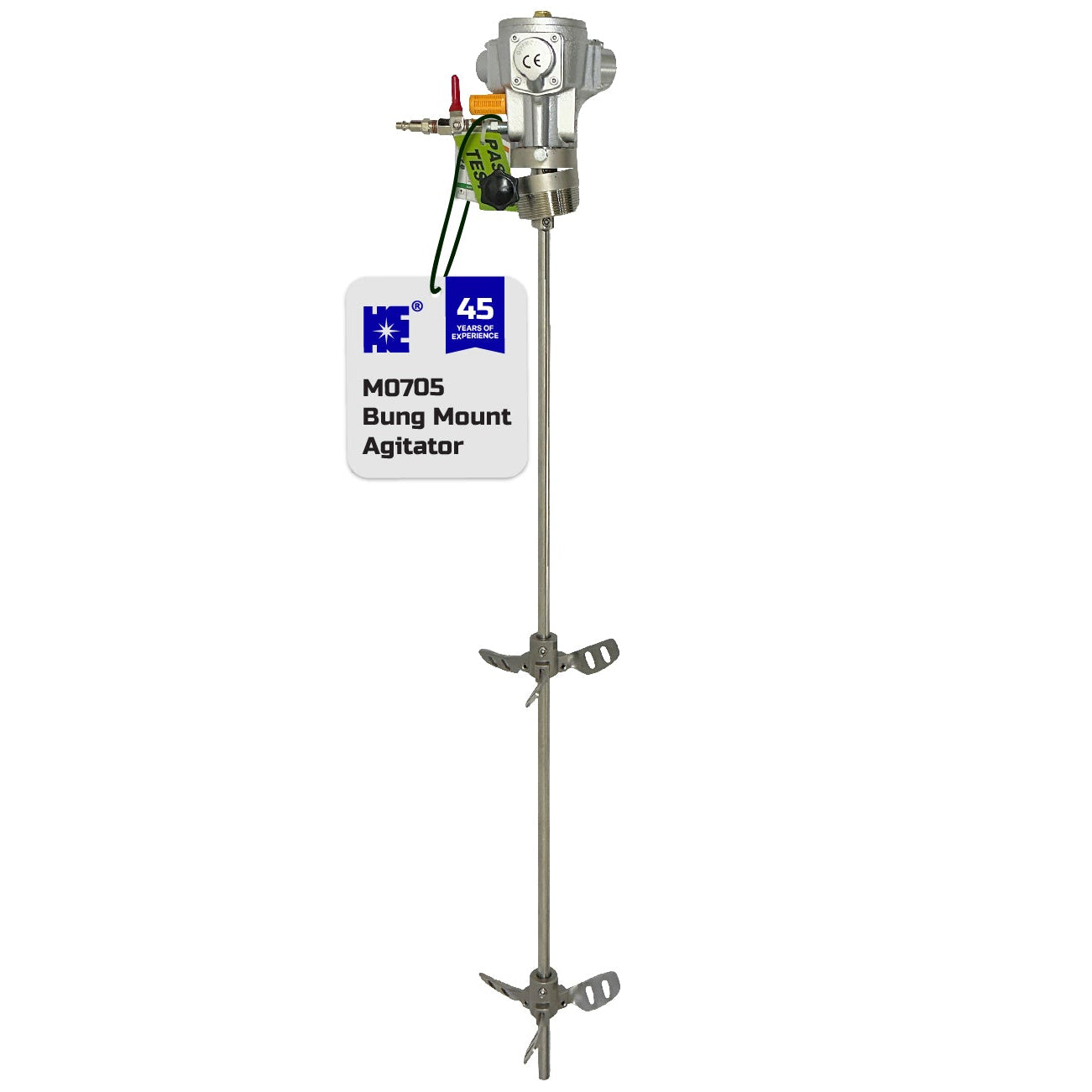 COSMOSTAR M0705 55 Gallon Bung Mount Close Drum Pneumatic Agitator