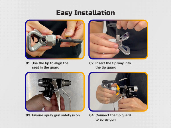 Cosmostar 7/8" Reversible Airless Spray Tip & Guard – 517 Tip Included