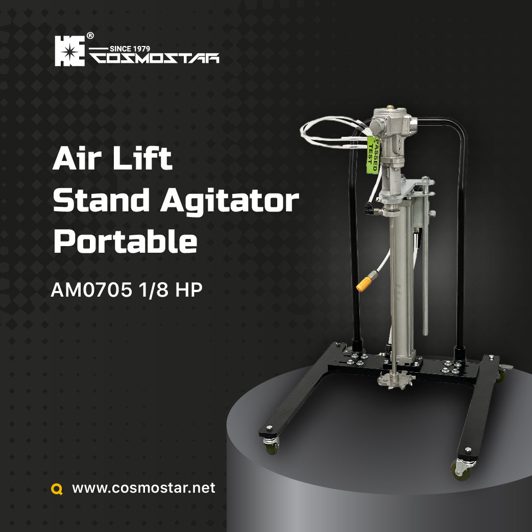 COSMOSTAR M0705 5 Gallon Pneumatic Lift Cart Mount Agitator