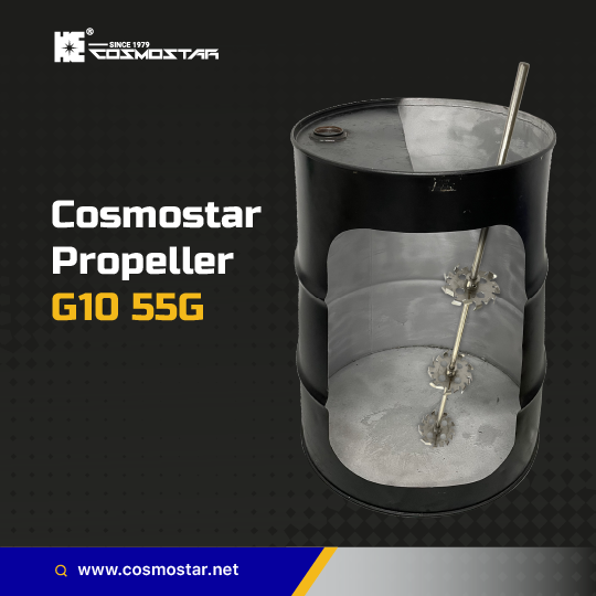 COSMOSTAR Stainless Steel Mixing 3.94" Gear Blade 55 Gallon Paint Mixer Stirring Propeller Tools