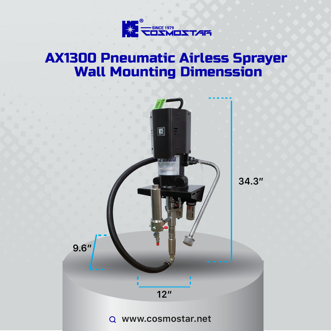 COSMOSTAR AX1300 30:1  Pneumatic Airless Sprayer -Wall Mount
