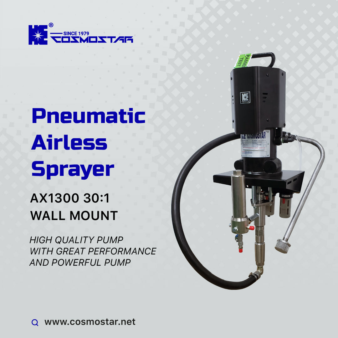 COSMOSTAR AX1300 30:1 Pneumatic Airless Sprayer -Wall Mount