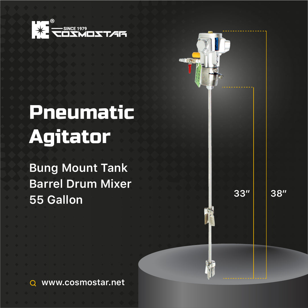 COSMOSTAR M0705 55 Gallon Bung Mount  Close Drum Pneumatic Agitator