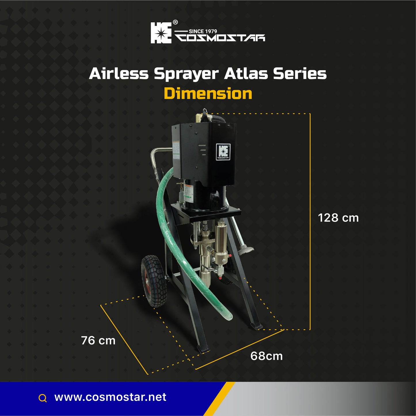 COSMOSTAR Atlas 10" AX0115 65:1 Pneumatic Airless Sprayer