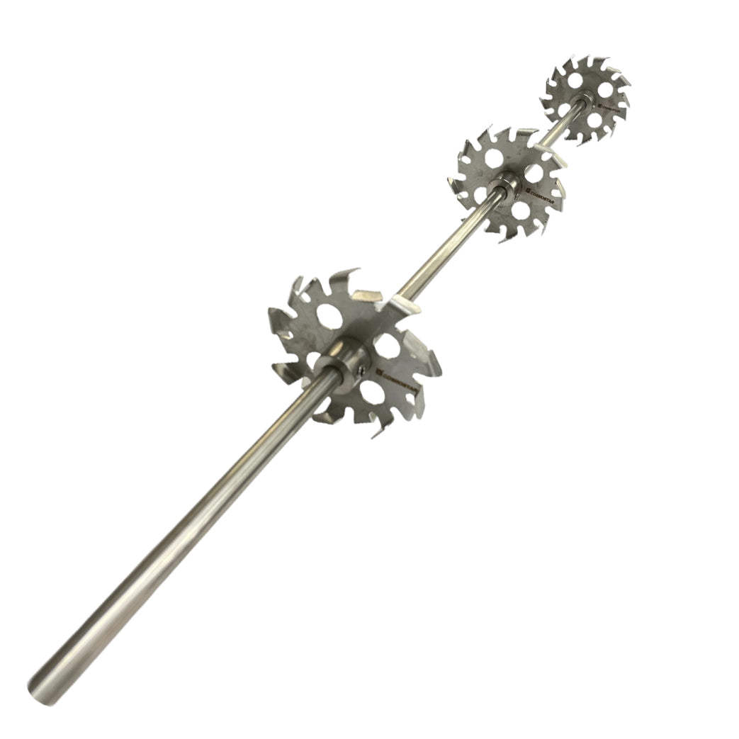 COSMOSTAR Stainless Steel Mixing 3.94" Gear Blade 55 Gallon Paint Mixer Stirring Propeller Tools