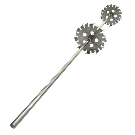COSMOSTAR Stainless Steel Mixing 5.5 in Gear Blade 55 Gallon Paint Mixer Stirring Propeller Tool