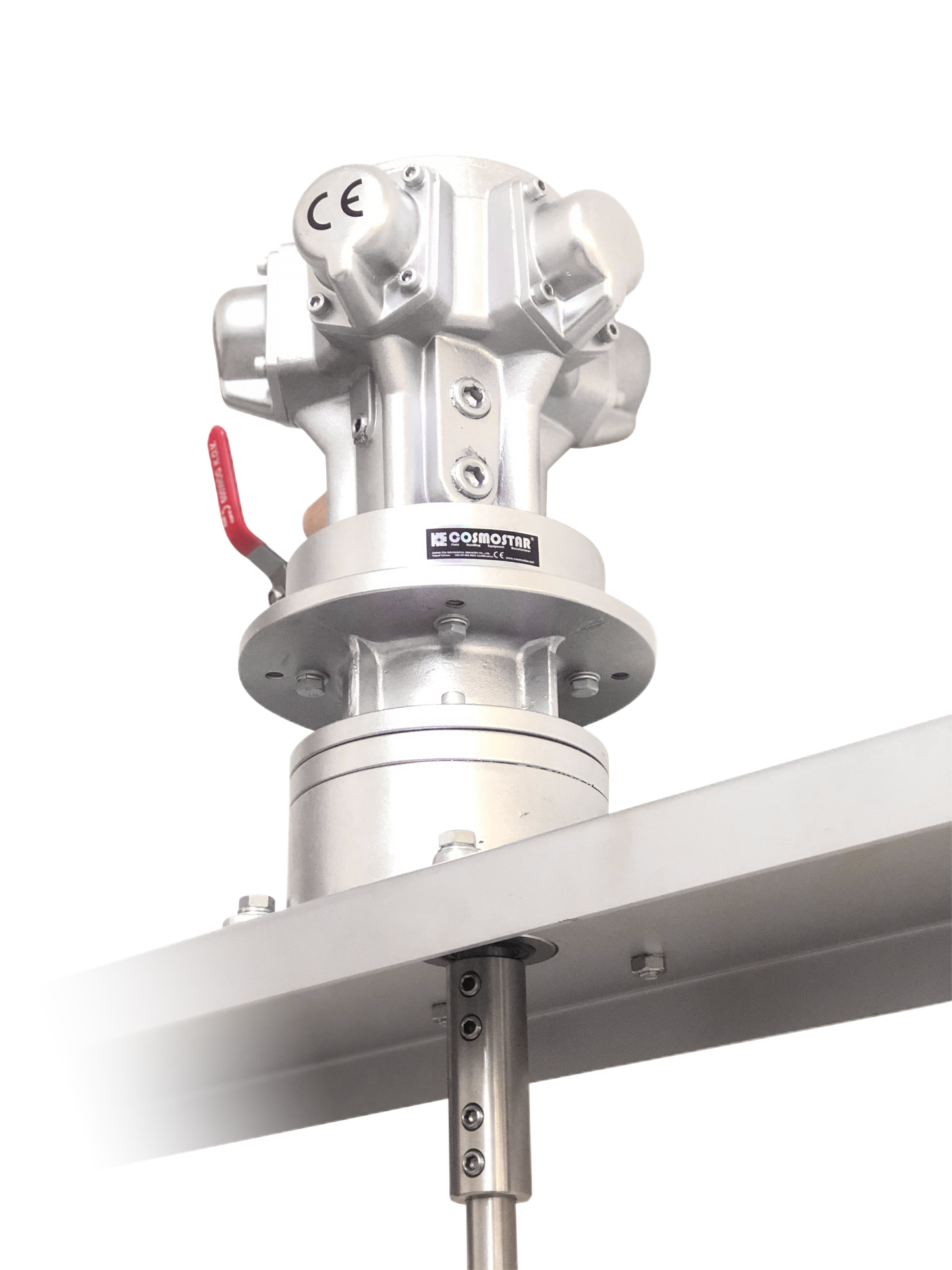 COSMOSTAR M0707 with Gear Box 3:1 Pneumatic Agitator for  IBC Mount for IBC Tank