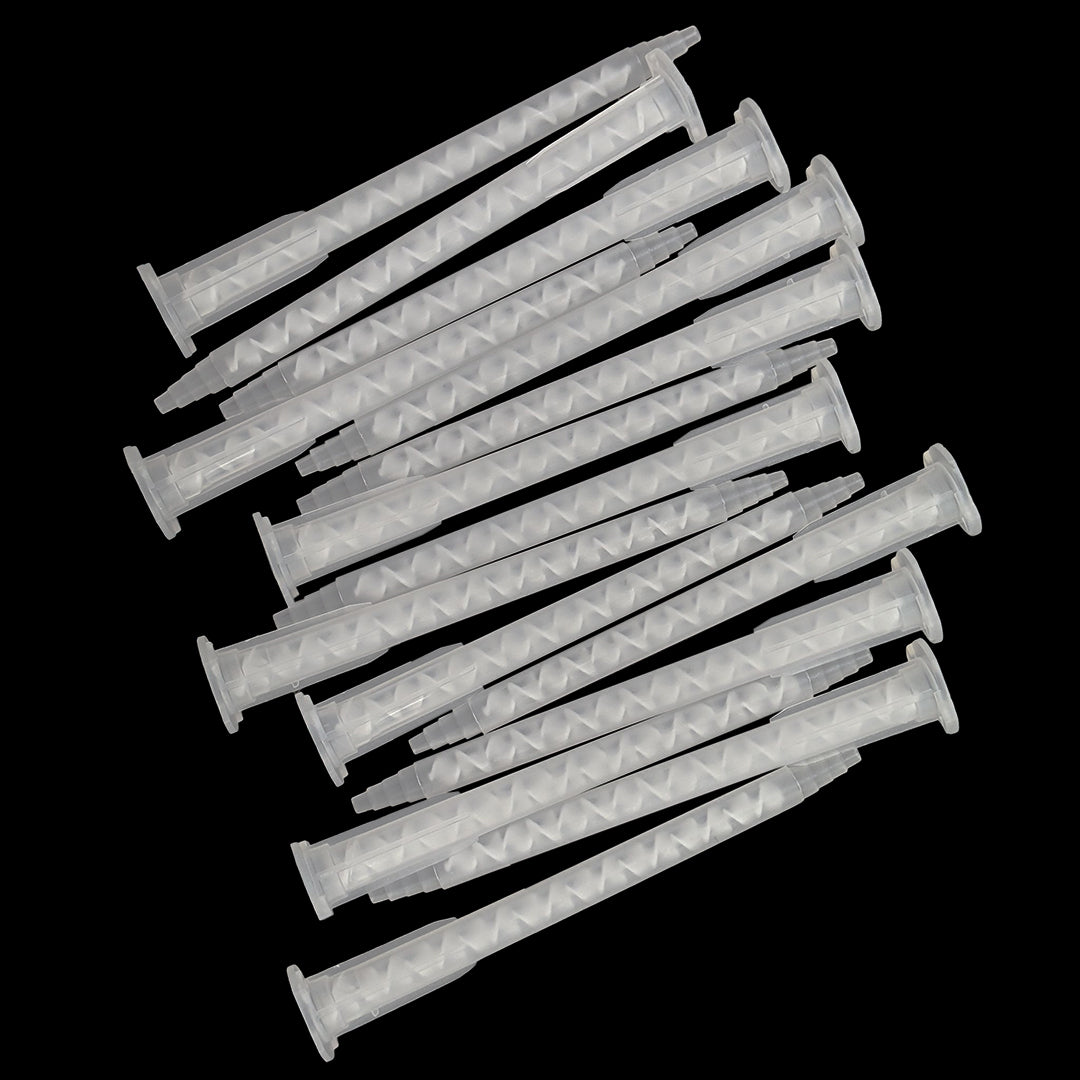 CosmoMix RCS06-17S 500 Pieces, Helical Static Mixer Nozzle Tube Tip, Bayonet Connection, 4 Inches, 17 Elements