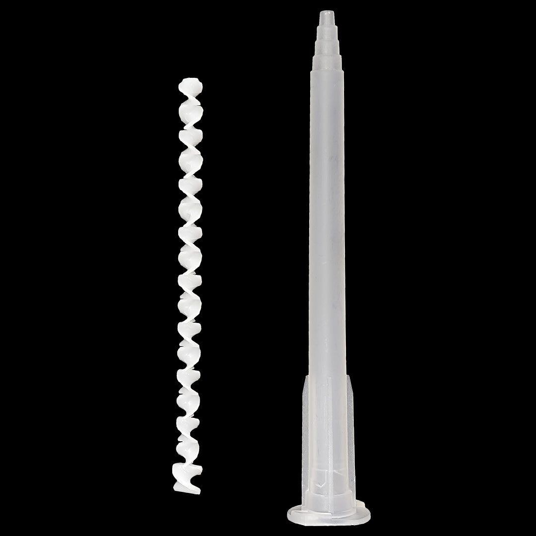 CosmoMix RCS06-17S 500 Pieces, Helical Static Mixer Nozzle Tube Tip, Bayonet Connection, 4 Inches, 17 Elements