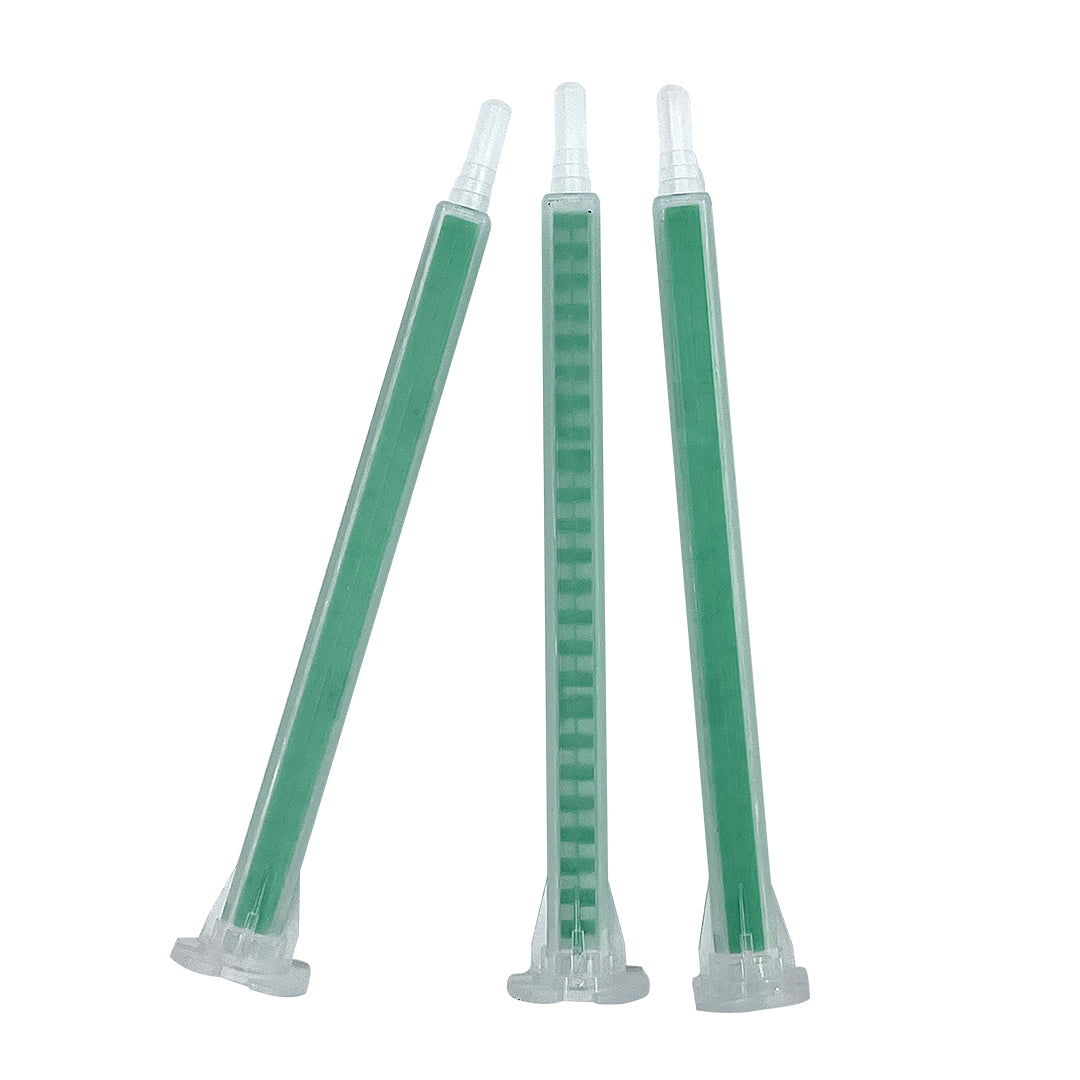 CosmoMix RSS06-24L , 400 Pieces Square Static Mixer Nozzle Tube Tip, Bayonet Connection, 4.5 Inches, 24 Elements