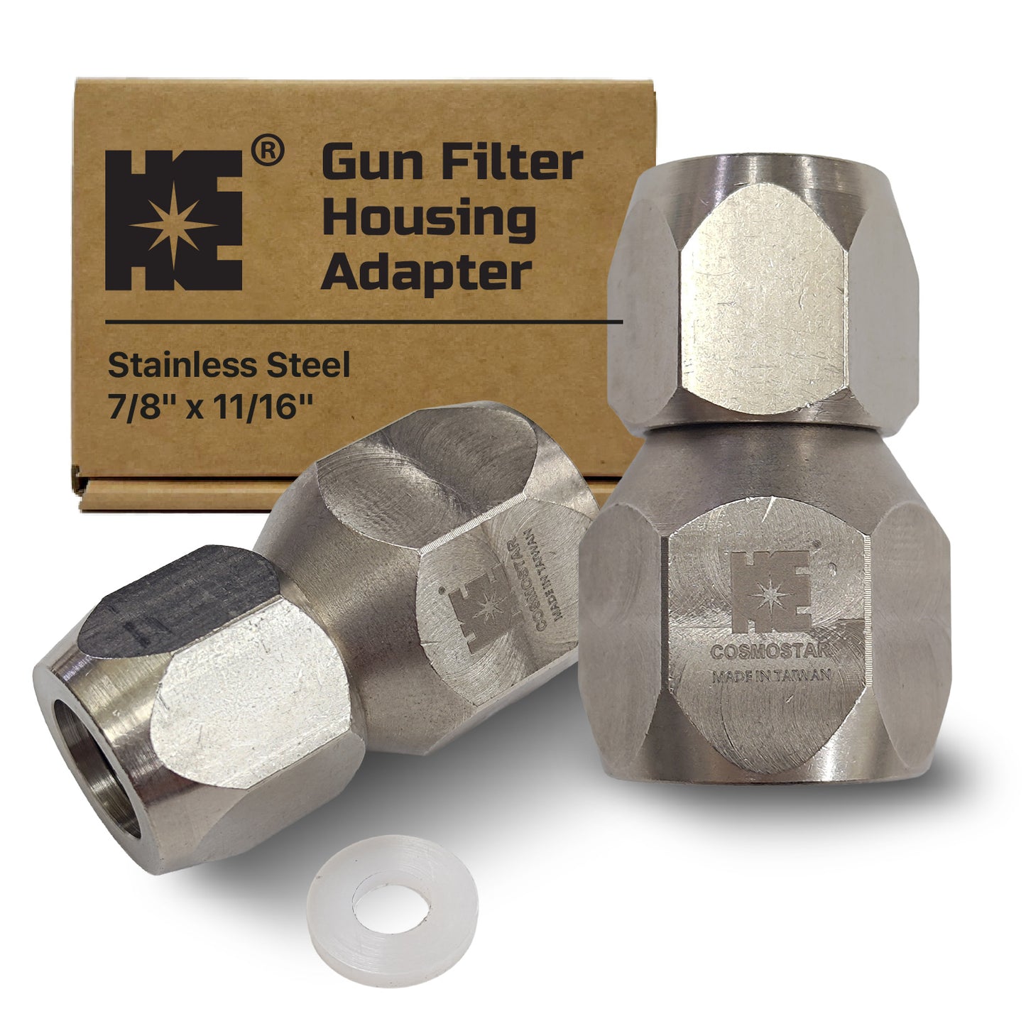 Cosmostar 7/8" x 11/16" Airless Spray Gun Filter Housing Adapter