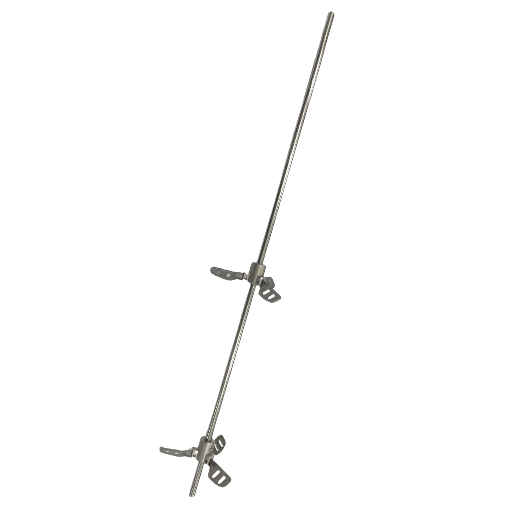 COSMOSTAR Stainless Steel Mixing Expandable Blade 55 Gallon Paint Mixer Stirring Propeller Tools with ⌀0.47” Shaft Rod, Expandable ⌀ 6 in.