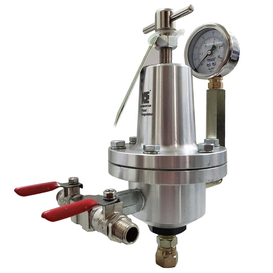 COSMOSTAR R0921 Low Pressure Fluid Regulator, Max. Fluid Inlet Pressure 145 PSI, Aluminium