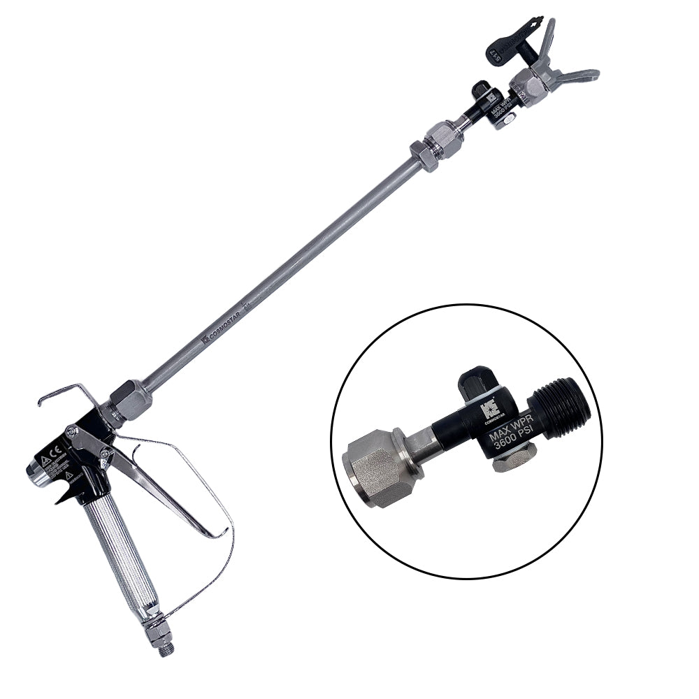 Cosmostar 180° Easy-Turn Spray Adapter, 7/8" Thread Airless Gun Swivel Joint