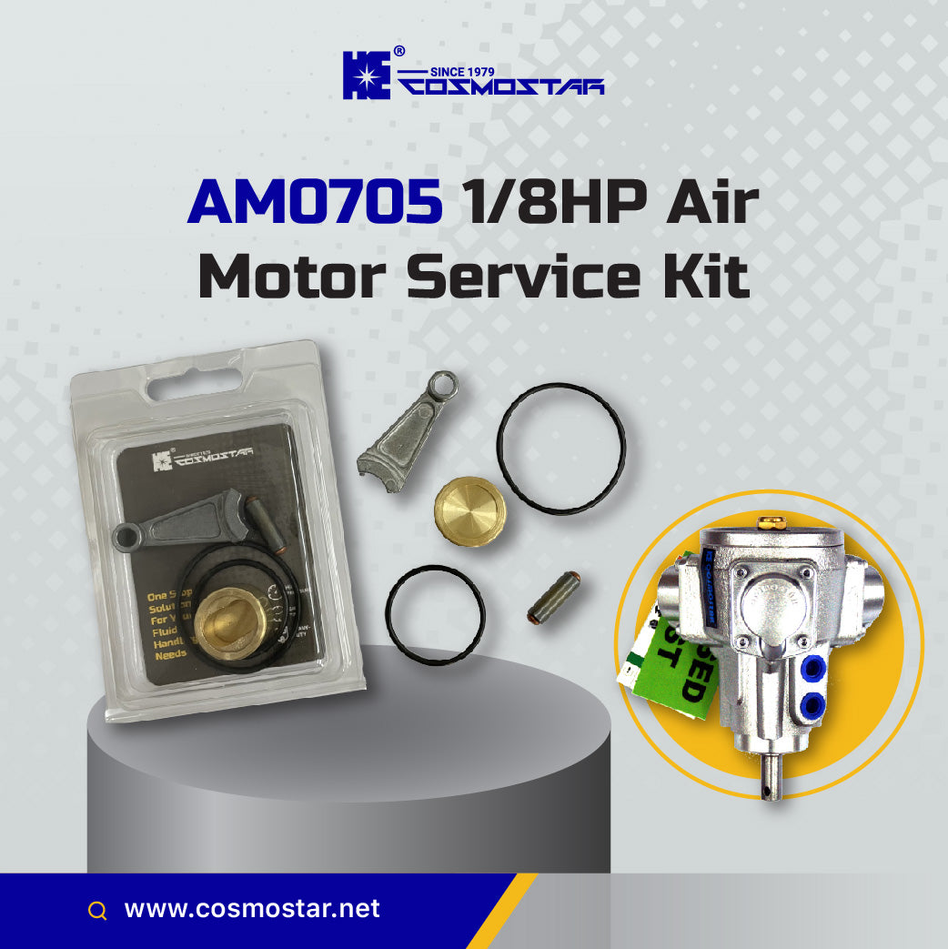 Cosmostar AM0705 1/8 HP Radial Piston Air Motor Service Kit