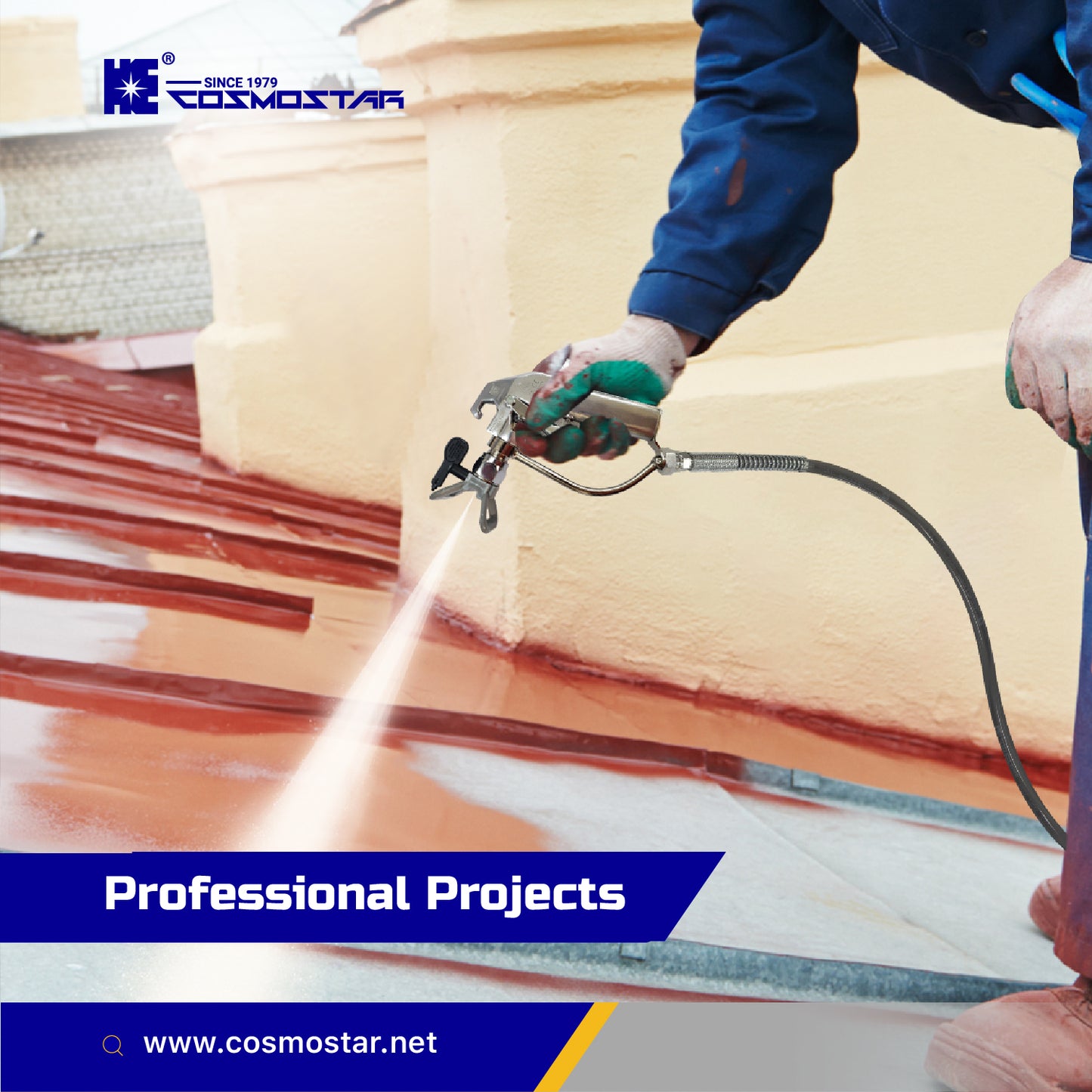 Cosmostar 3/16" x 15 feet Super Flexible Airless Sprayer Hose - 3300 PSI Max Pressure, Durable & Universal Fit Whip Hose