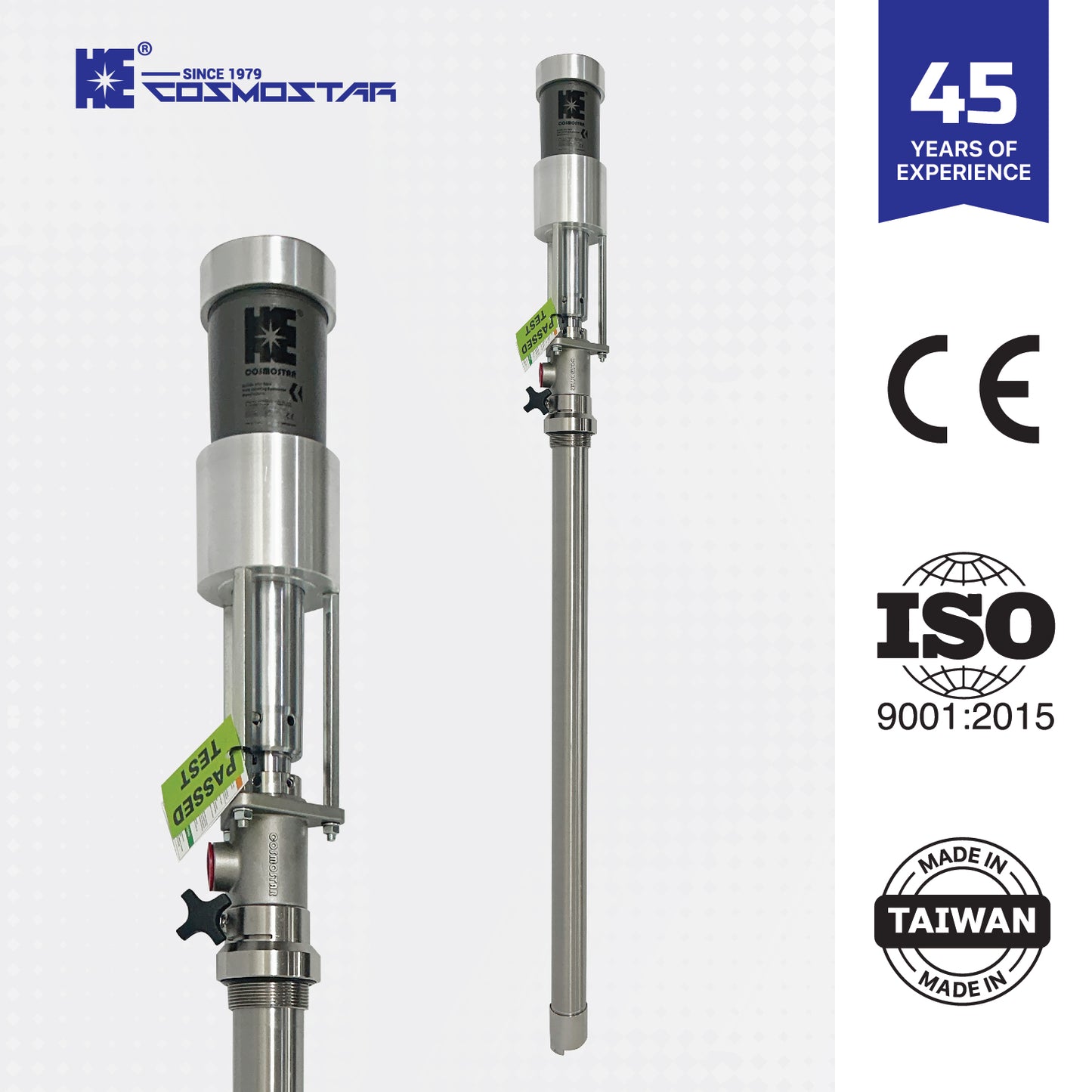 COSMOSTAR P0204 2.5" HI FLUX 2:1  55 Gallon Pneumatic Piston Transfer Pump
