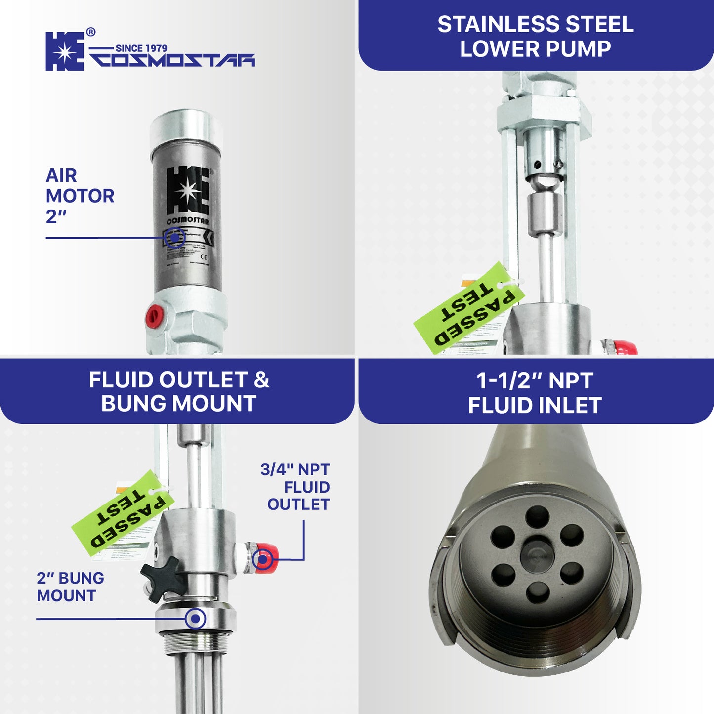 COSMOSTAR P0205 2:1 55 Gallon Pneumatic Polyurea  Piston Pump