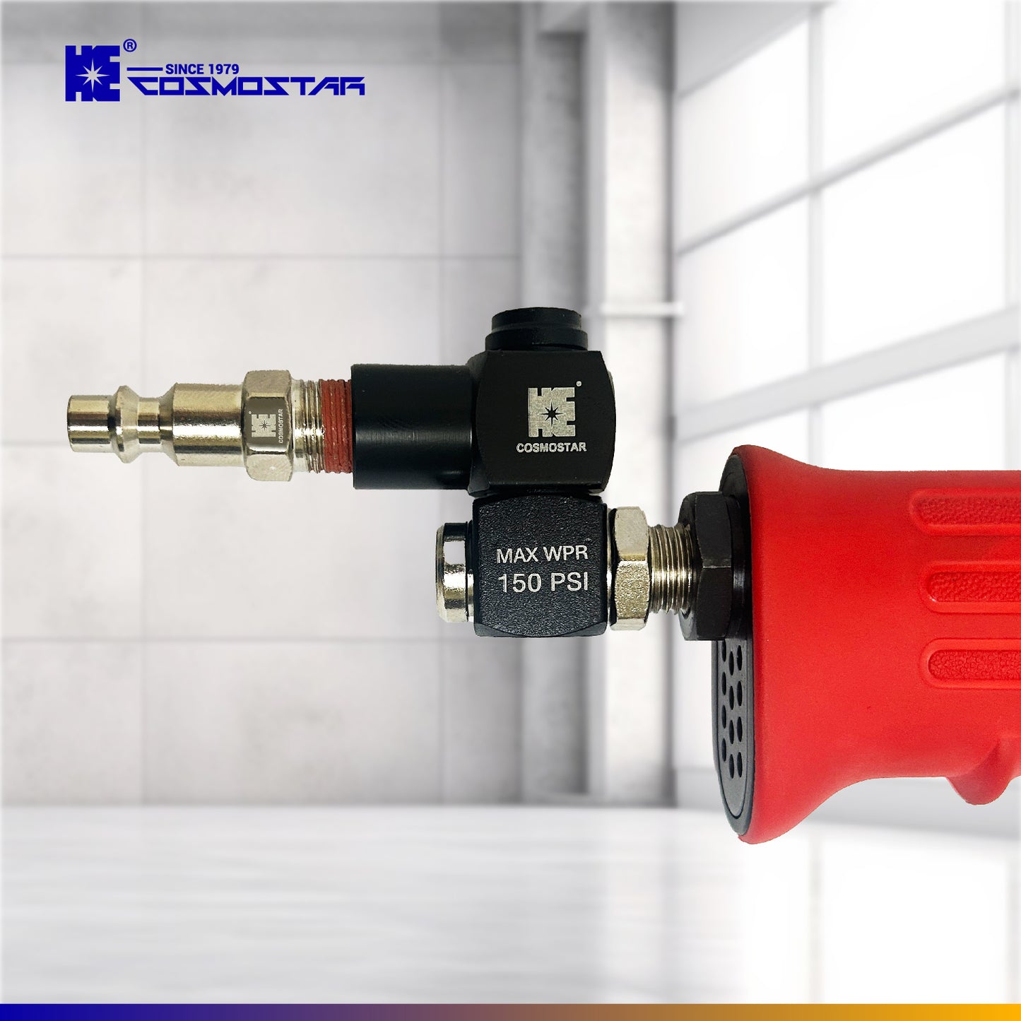 Cosmostar 1/4" NPT 360° Swivel Air Hose Connector (2-Pack)