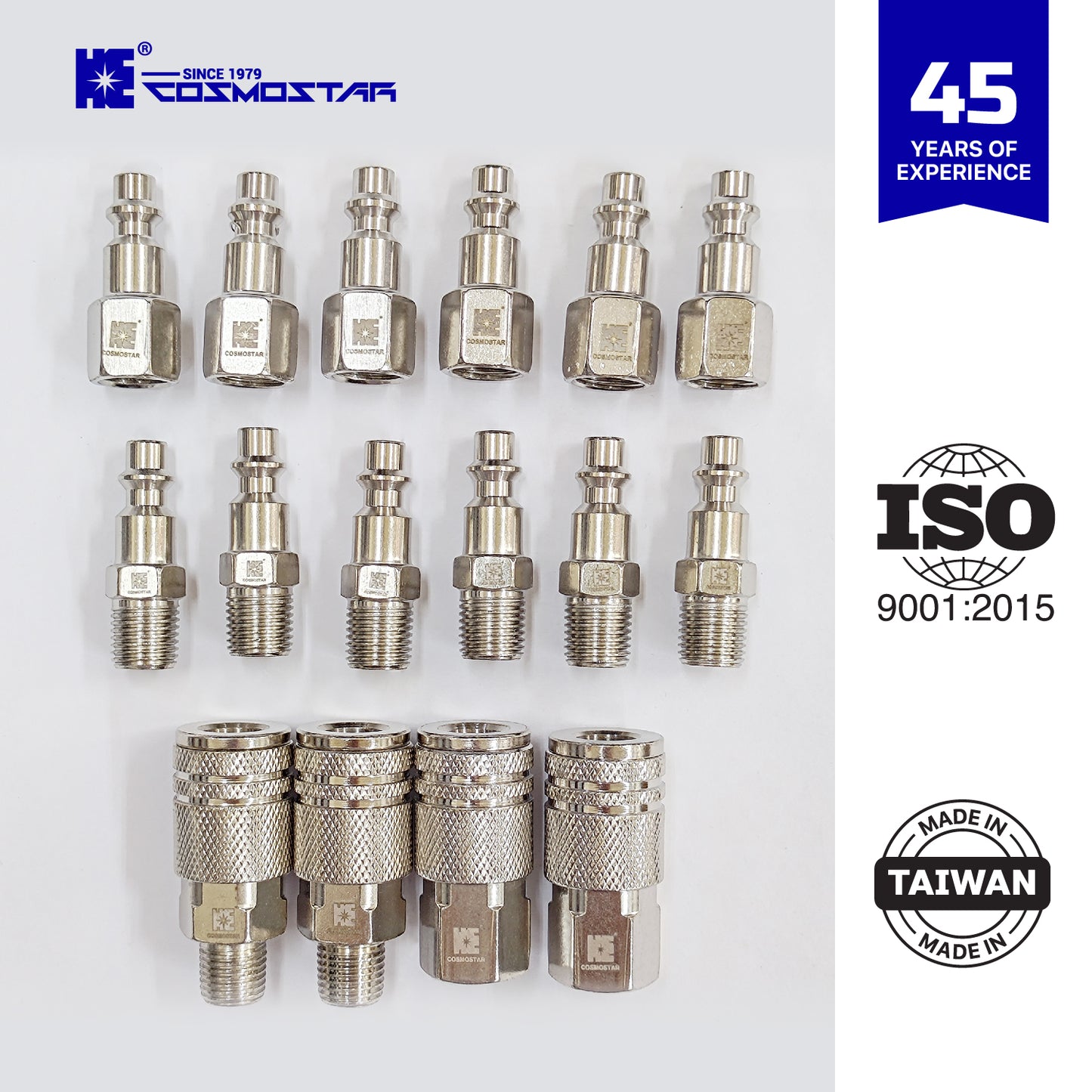 Cosmostar 16-Piece 1/4" NPT  Air Hose Fittings Set