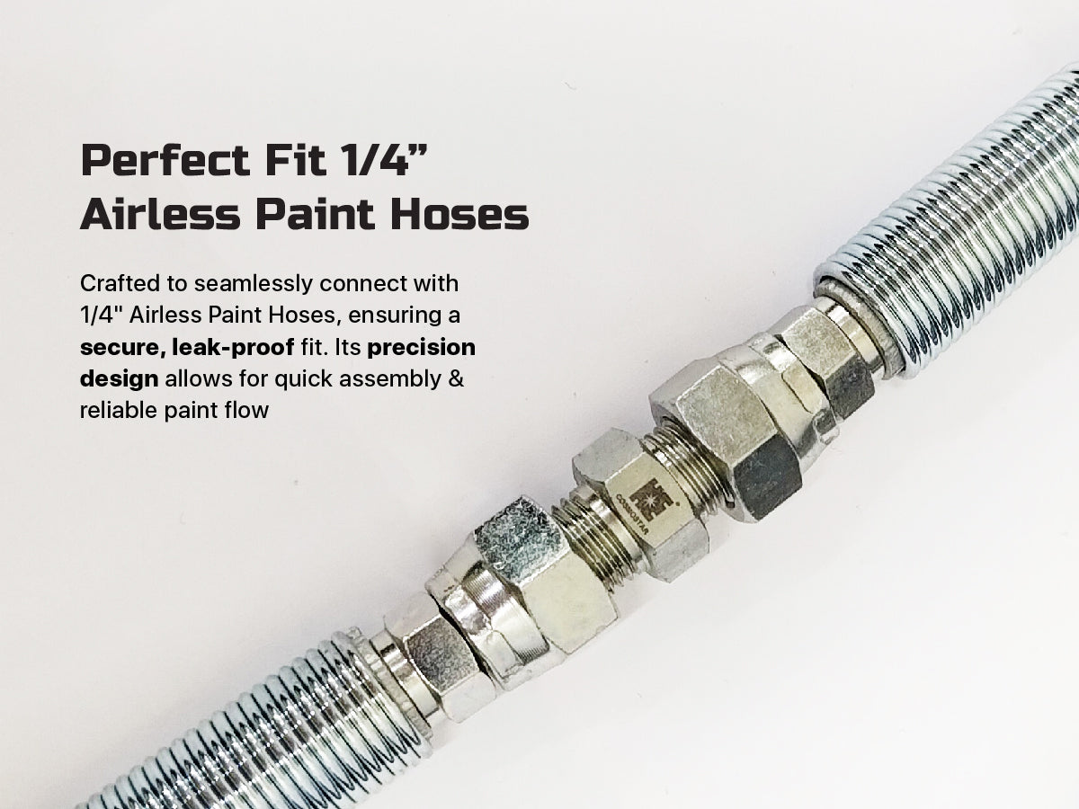 Cosmostar 1/4" x 1/4" Hose Fitting for Connecting 1/4" Airless Paint Hoses, Compatible with 243025-3 pcs (NGG0404S-3P)
