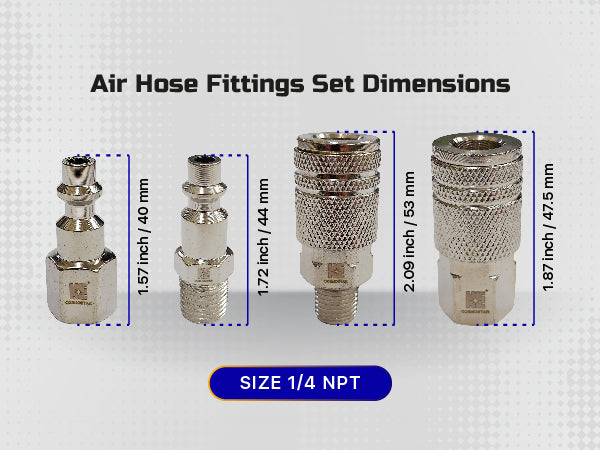 Cosmostar 16-Piece 1/4" NPT  Air Hose Fittings Set