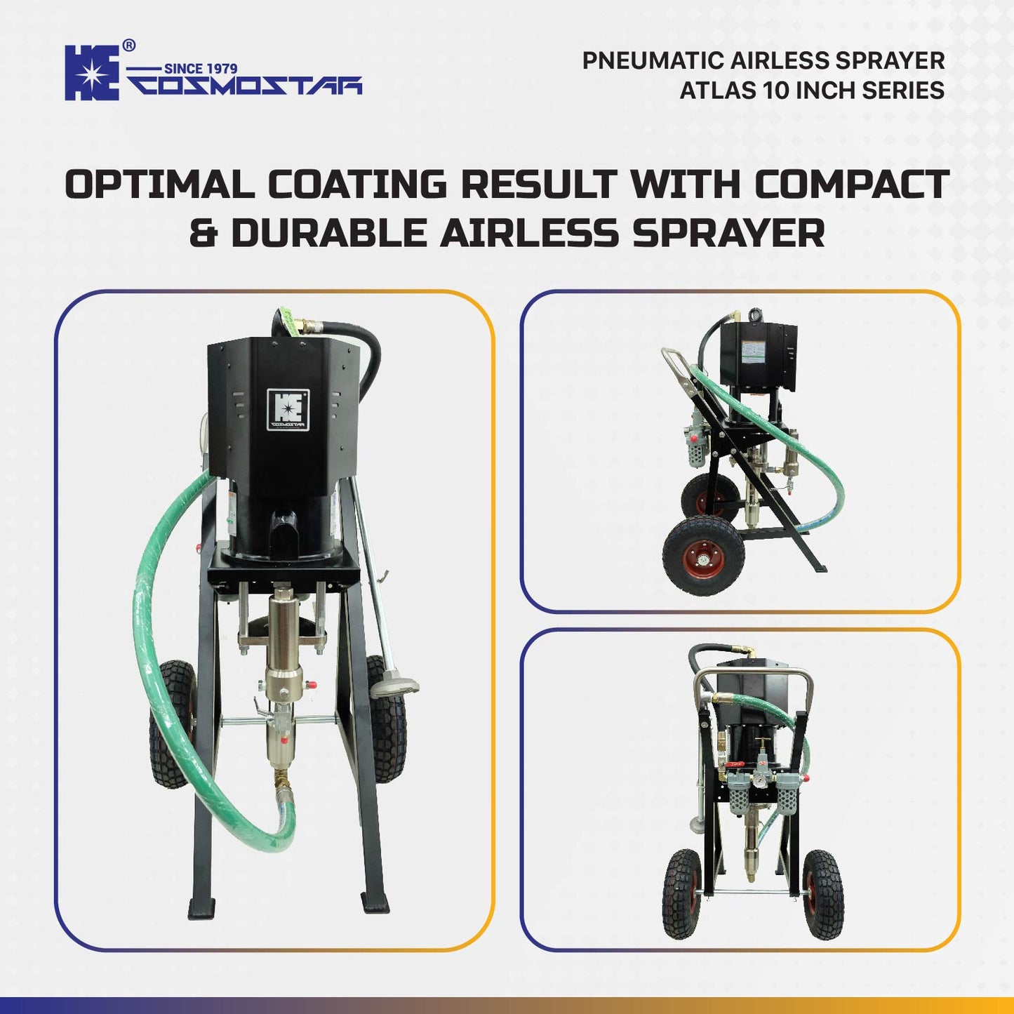 COSMOSTAR Atlas 10" AX0117 73:1 Pneumatic Airless Sprayer