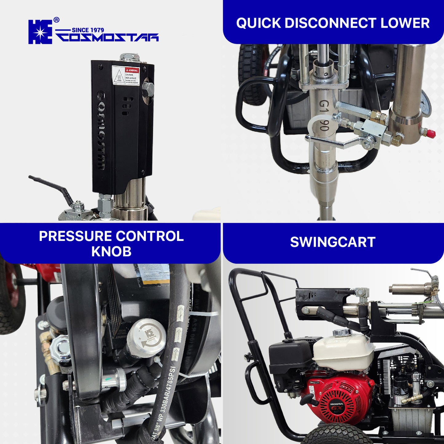 Cosmostar SpeedCoat GX1192 Hydraulic Airless Sprayer