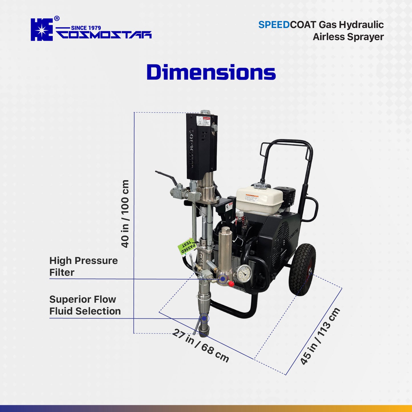 Cosmostar SpeedCoat GX1192 Hydraulic Airless Sprayer