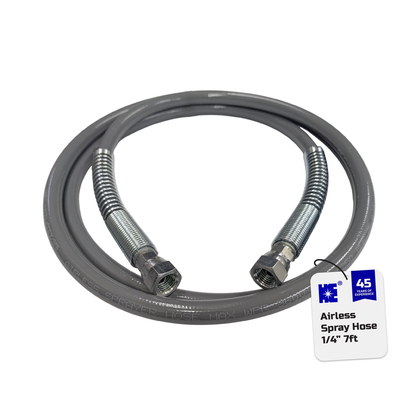 Cosmostar 1/4" x 7' Airless Paint Sprayer Whip Hose –3600 PSI Max Pressure (FBE) (Ships from USA)