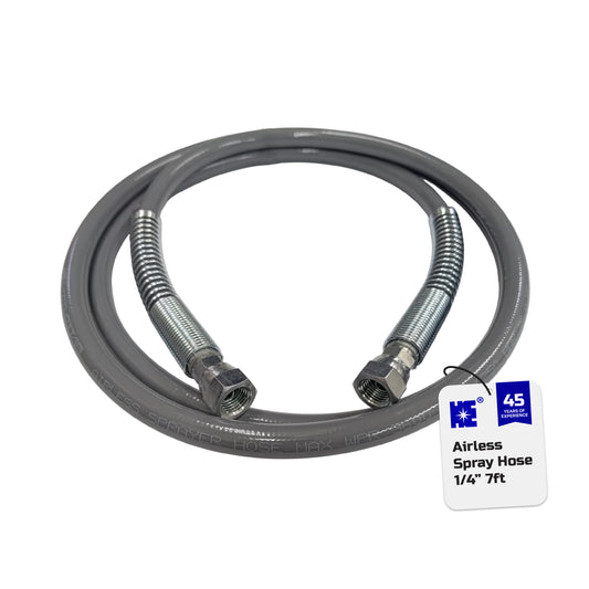 Cosmostar 1/4" x 7' Airless Paint Sprayer Whip Hose –3600 PSI Max Pressure (FBE) (Ships from USA)