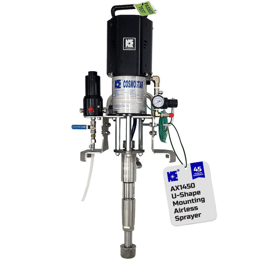 Cosmostar AX1450-UC 23:1 Pneumatic Airless Paint Sprayer, U-Shape Mount for 5-Gallon Pail