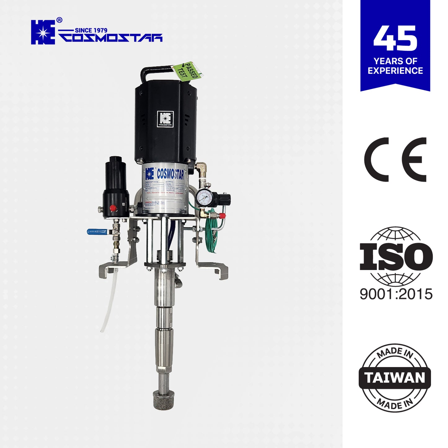 Cosmostar AX1450-UC 23:1 Pneumatic Airless Paint Sprayer, U-Shape Mount for 5-Gallon Pail