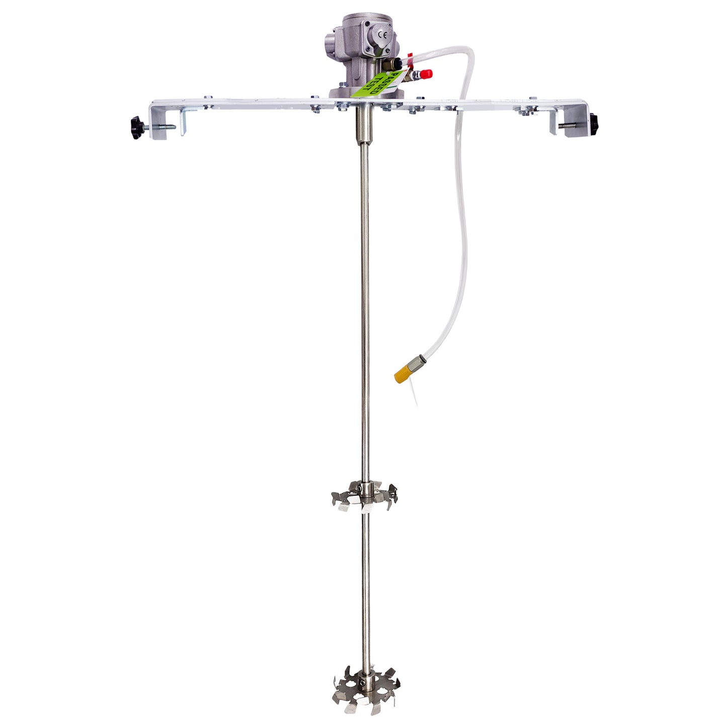 COSMOSTAR 1/8HP Pneumatic Agitator Adjustable Drum Bucket Paint Mixer - CUSTOM SIZE (For 30 Gallon Drum Opening 16.5inch)