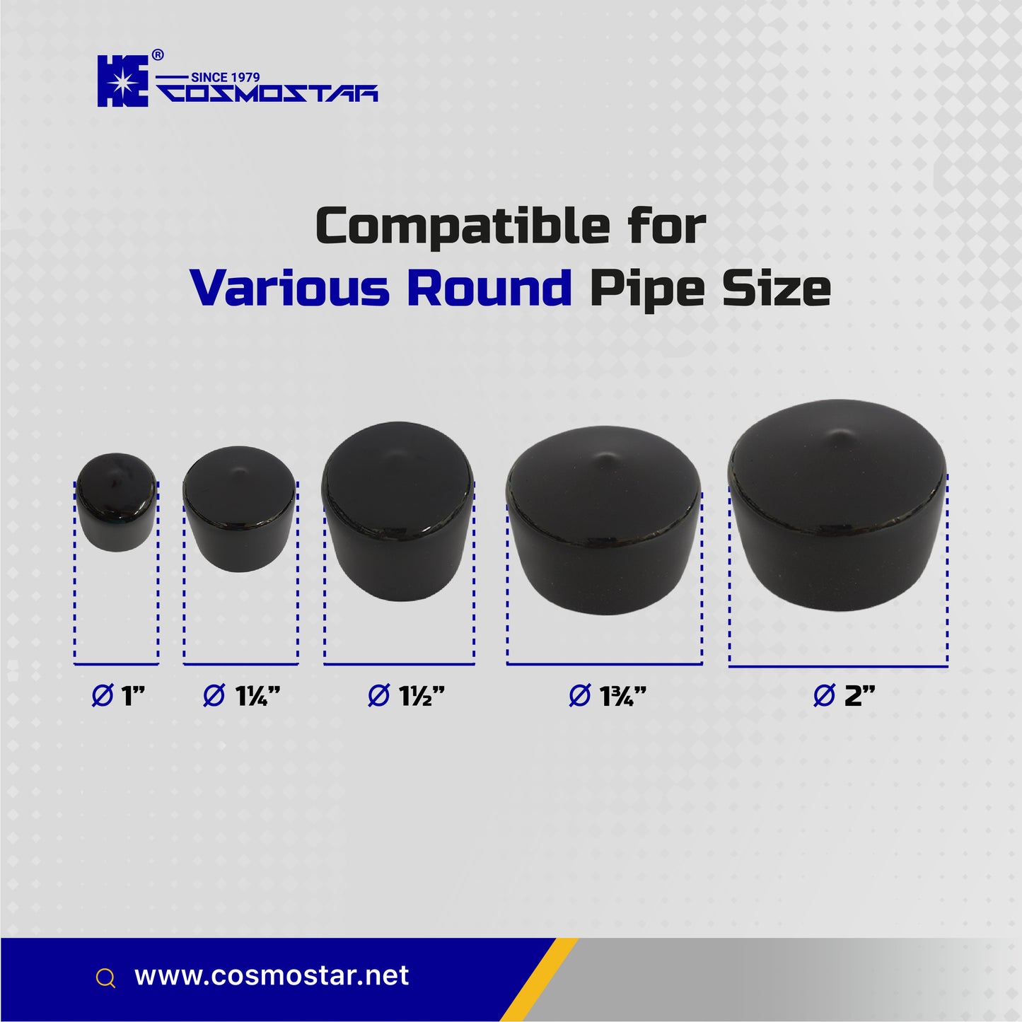 Cosmostar 2" Rubber Plugs – Fit 2.00" to 2.06" OD Tubes (10-Pack)