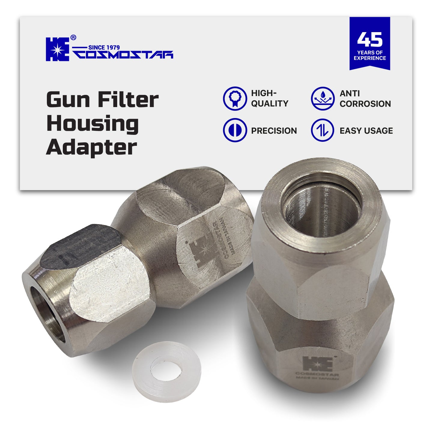 Cosmostar 7/8" x 11/16" Airless Spray Gun Filter Housing Adapter